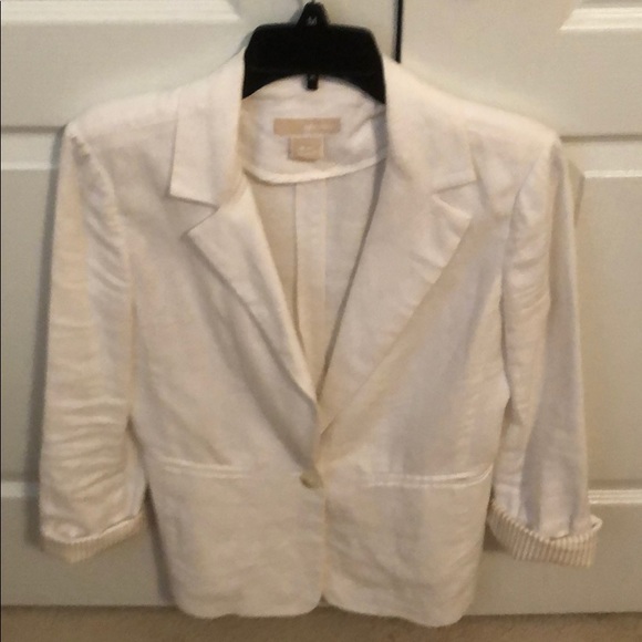 Michael Kors white linen oversized blazer - Picture 3 of 3